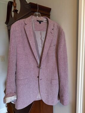 Banana Republic Men's Pink Herringbone Sport Coat 42L